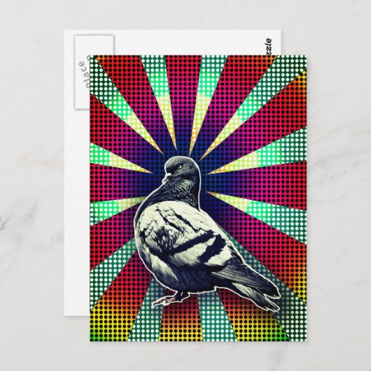 Angry Briefkaart Pigeon (Voorkant / Achterkant)