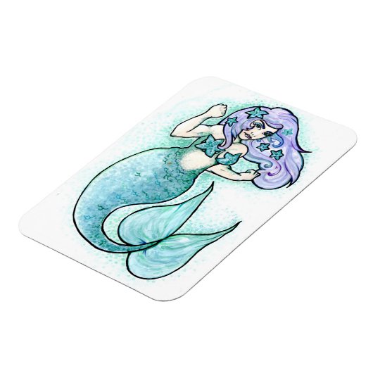 Angry buff-zeemeermin magneet (Linkerzijde)