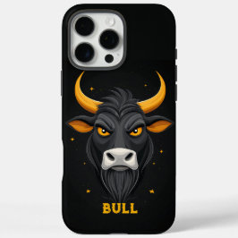 Angry Bull gepersonaliseerd iPhone 16 Pro Max Hoesje