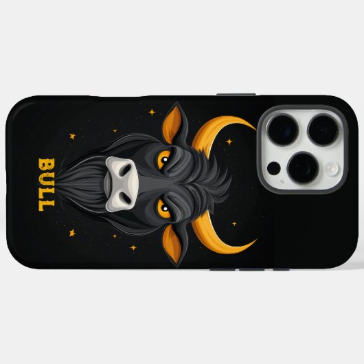 Angry Bull gepersonaliseerd Case-Mate iPhone Case (Achterkant (horizontaal))