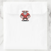 Angry Bulldog Gym Mascot Cartoon Sticker (Tas)