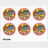 Angry Bunny Bumpersticker 4 Ronde Sticker (Vel)
