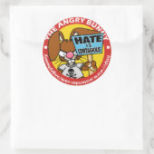 Angry Bunny Bumpersticker 4 Ronde Sticker (Tas)