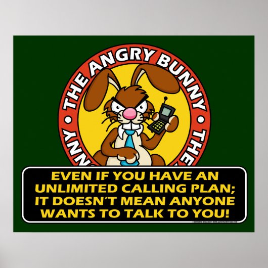 Angry Bunny Cell Phone Poster (Voorkant)