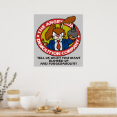 Angry Bunny Demolition Poster (Keuken)