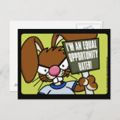 Angry Bunny Hater Briefkaarten (Voorkant / Achterkant)