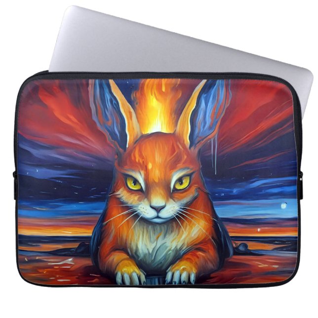 Angry Bunny Laptop Sleeve (Voorkant)