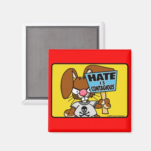 Angry Bunny Magnet 5 (Voorkant / Achterkant)