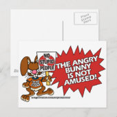 Angry Bunny not Amused Briefkaarten (Voorkant / Achterkant)