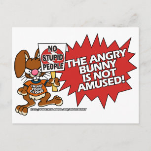 Angry Bunny not Amused Briefkaarten