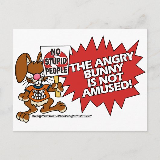 Angry Bunny not Amused Briefkaarten (Voorkant)