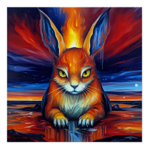 Angry Bunny Perfect Poster