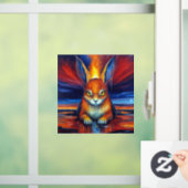 Angry Bunny Raamsticker (Huis)