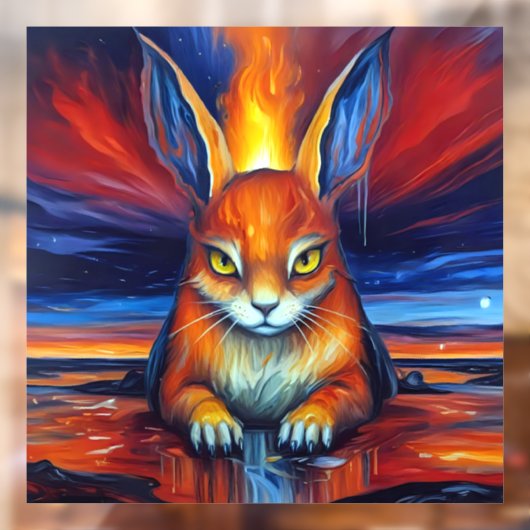 Angry Bunny Raamsticker (Vel 2)