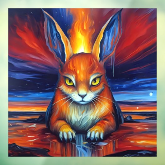 Angry Bunny Raamsticker (Vel 3)