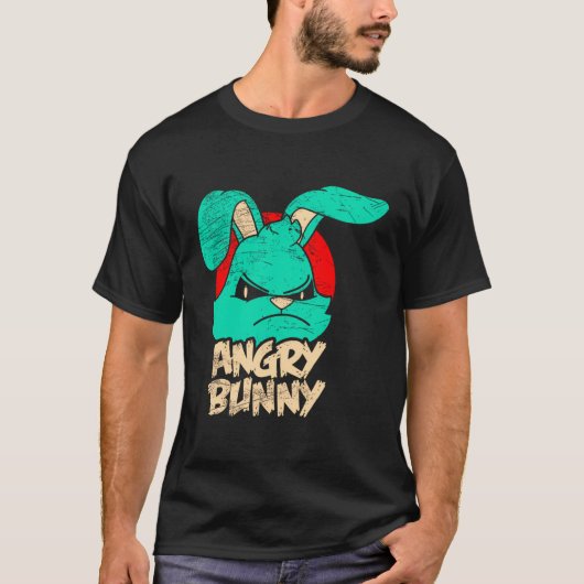 Angry Bunny Rabbit Lovers Cute Bunnies Happy Easte T-shirt (Voorkant)