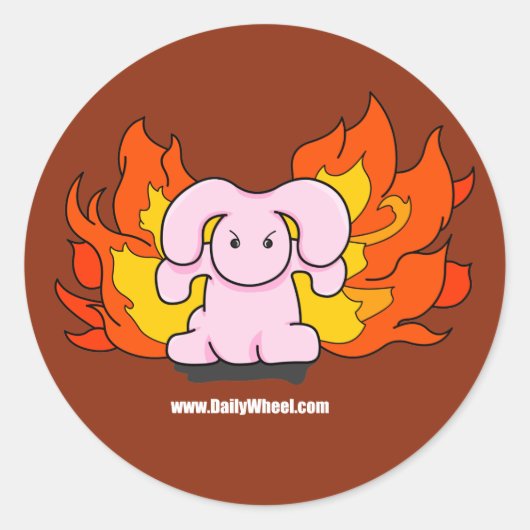 Angry Bunny Sticker (Voorkant)