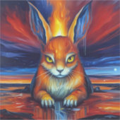 Angry Bunny Sticker (Voorkant)