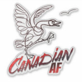 Angry Canada Goose Canadian AF sticker (Voorkant)