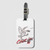 Angry Canada Goose Canadian AF sticker Bagagelabel (Voorkant (verticaal))