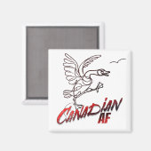 Angry Canada Goose Canadian AF sticker Magneet (Voorkant / Achterkant)