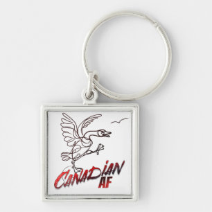 Angry Canada Goose Canadian AF sticker Sleutelhanger