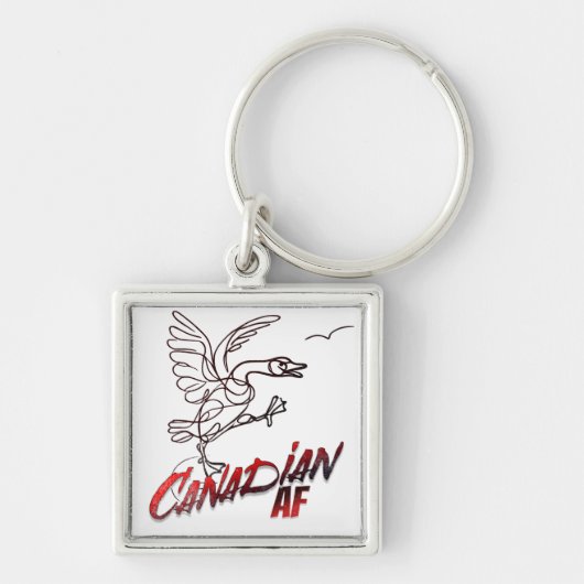 Angry Canada Goose Canadian AF sticker Sleutelhanger (Voorkant)
