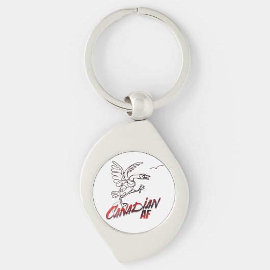 Angry Canada Goose Canadian AF sticker Sleutelhanger (Voorkant)