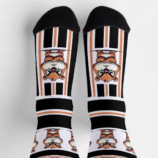 Angry Cartoon Bull Crew Socks Sokken