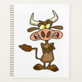 Angry Cartoon Bull Funny Grumpy Planner (Voorkant)