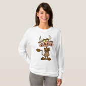 Angry Cartoon Bull Funny Grumpy T-shirt (Voorkant volledig)