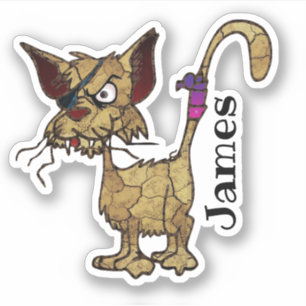 Angry Cartoon Cat Face Sarcasme Sticker