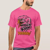 Angry Cartoon Eagle Bird grappig T-shirt (Voorkant)