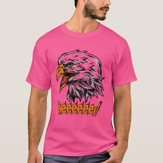 Angry Cartoon Eagle Bird grappig T-shirt (Voorkant)
