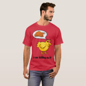 Angry Cartoon Funny Chick Bird vrienden T-shirt (Voorkant volledig)