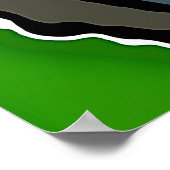 Angry Cartoon Monster Closeup Illustratie Poster (Hoek)