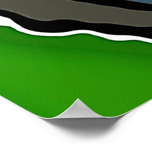 Angry Cartoon Monster Closeup Illustratie Poster (Hoek)