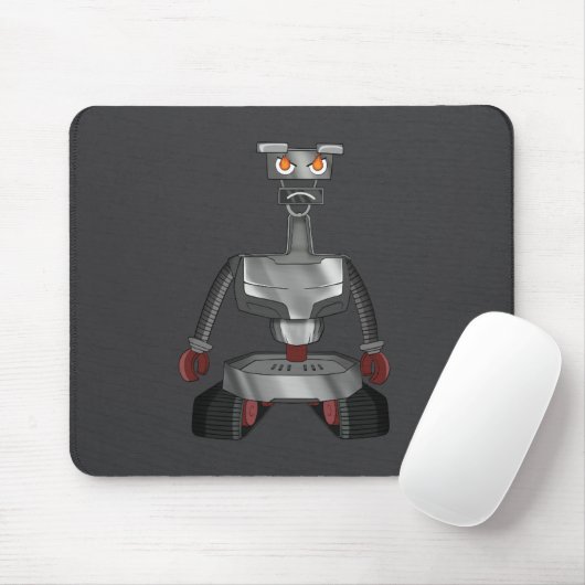 Angry cartoon Robot Mousepad Muismat (Met muis)