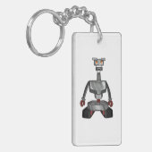 Angry cartoon Robot sleutelhanger (Voorkant Links)