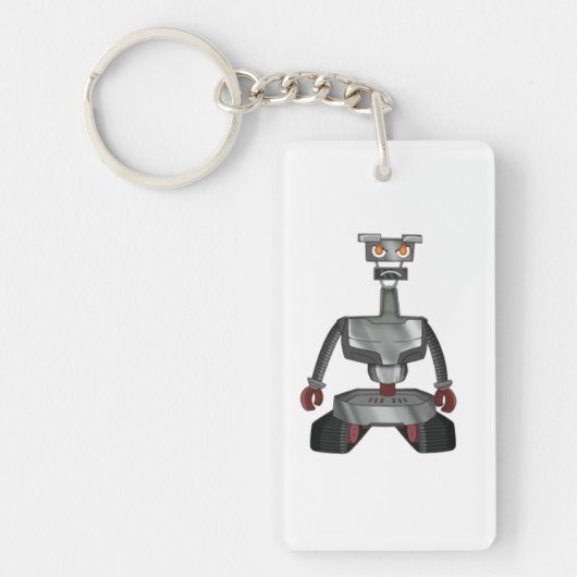 Angry cartoon Robot sleutelhanger (Voorkant)