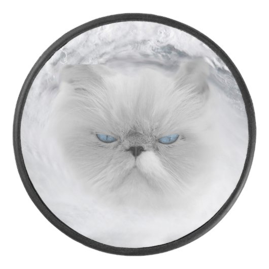 Angry Cat 5 orkaan Hockey Puck (Voorkant)
