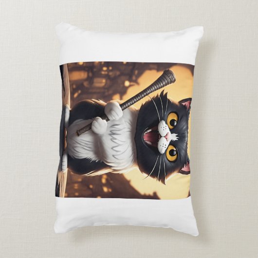 Angry cat accent kussen (Achterkant (Verticaal))