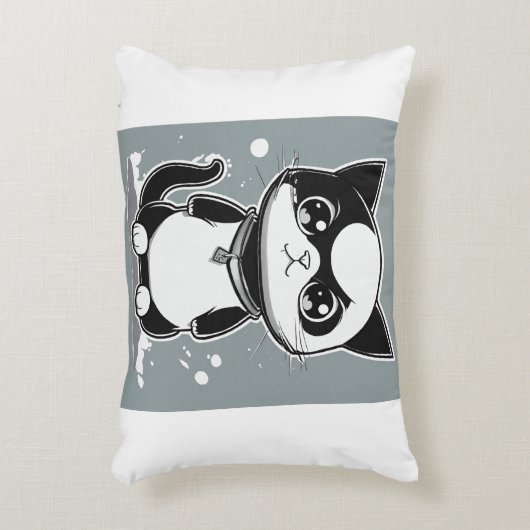Angry cat accent kussen (Voorkant(Verticaal))
