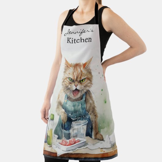 Angry Cat All-Over Print Schort (Insitu)