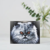 Angry Cat Briefkaart (Staand voorkant)