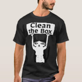 Angry Cat Clean The Box Kitten Adopt Forbidden Res T-shirt (Voorkant)