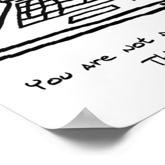 Angry Cat eist aandacht - Funny Cat Poster (Hoek)