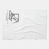 Angry Cat eist aandacht - Funny Hand Towel Theedoek (Horizontaal)