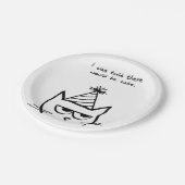 Angry Cat eist Cake - Funny Special Occasions Papieren Bordje (Gekanteld)