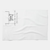 Angry Cat eist zalm - Funny Kitchen Towel Theedoek (Horizontaal)